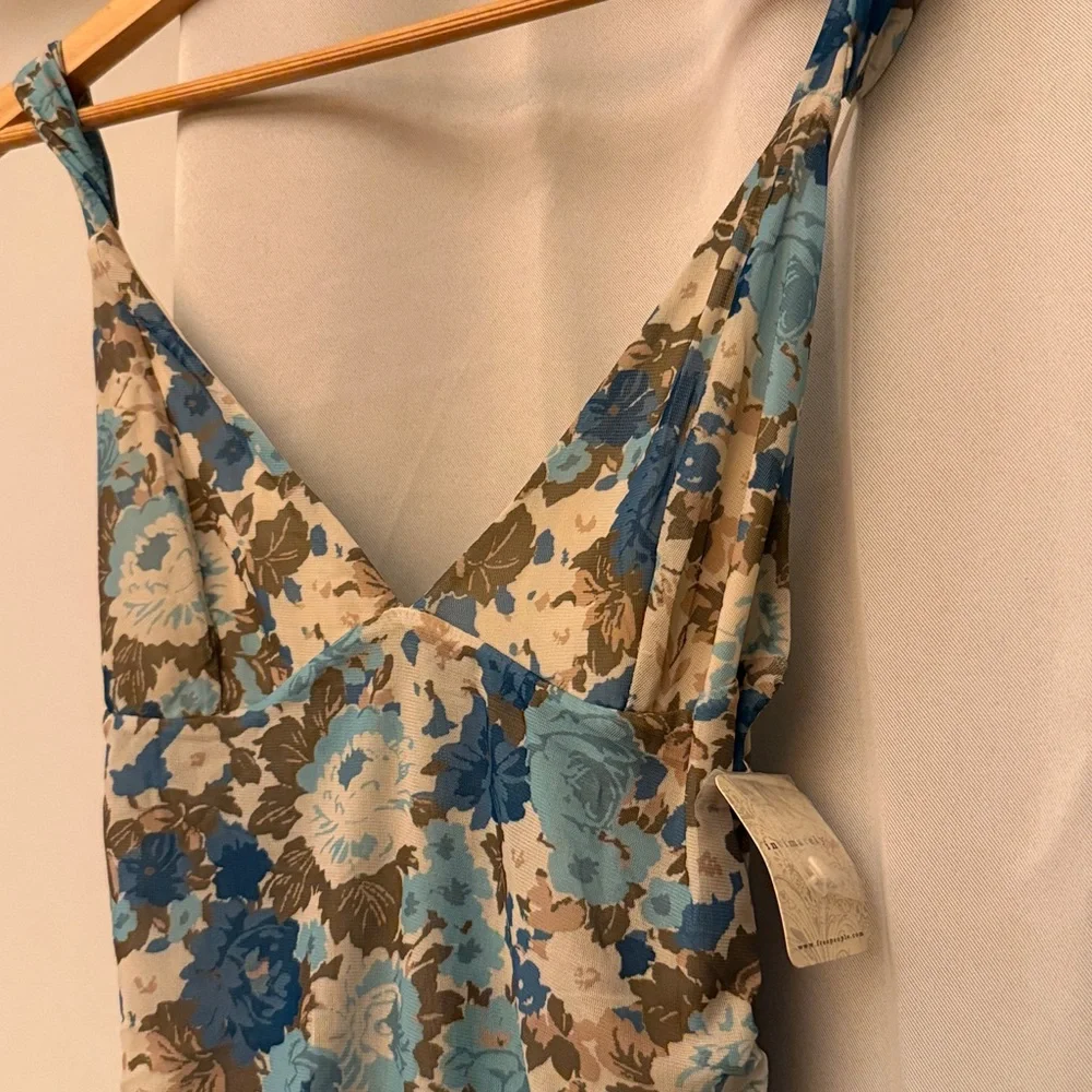 Free People Long Live Printed Mesh Slip Dress sz M NWT - Picture 6 of 6